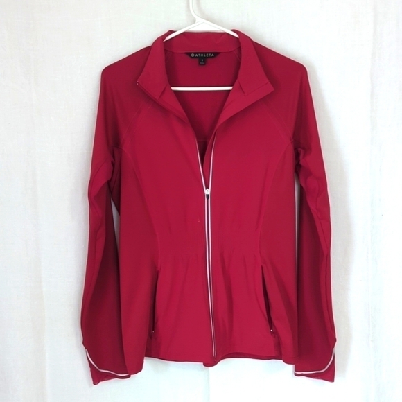 Athleta Run Free Magenta Running Jacket Size Small - Picture 1 of 7